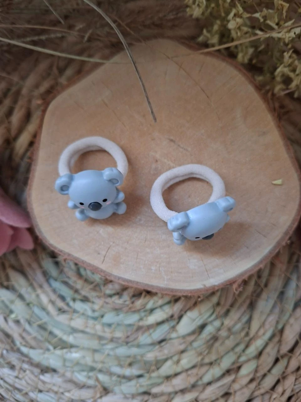 setje mini elastiekjes met koala beertje – photo 2